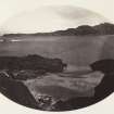 Elevated View of coastal beach with text enscribed into the sand, probably Kiloran Bay, Colonsay, Argyll. 
The text in the sand reads, 'J.B.M. 23rd April 1869.'
The image has been given the title '129'.
PHOTOGRAPH ALBUM No. 187, (cf PAs 186 and 188) Rev. J.B. MacKenzie of Colonsay Albums,1870, vol.2.
