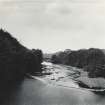 Weir, view from east taken from Stair Bridge. From family album of Mr K Montgomerie. Survey of Private Collection