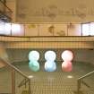 Interior. View of flumes exit pool within main pool hall.