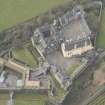 Oblique aerial view of Stirling Castle centred on the Great Hall, looking WNW.