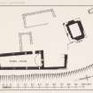 Publication drawing. Plan of Tushielaw Tower and associated buildings.