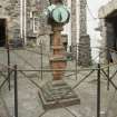 General view of sundial, Huntly House Museum, 146 Canongate, Edinburgh, from SE.