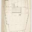 Plan of churchyard, Skene Parish Church.
Titled: 'Plan of the Church-Yard of Skene showing The proposed drainage and arrangement of Burying-Ground 1877'.