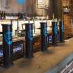 Interior view showing detail of beer taps in Brewdog Bar, Aberdeen