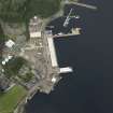 Oblique aerial view of Culag Pier, looking W.