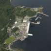 Oblique aerial view of Culag Pier, looking WSW.