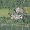 Oblique aerial view of Arbigland House and stable block, looking to the ESE.