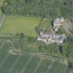 Oblique aerial view of Arbigland House and stable block, looking to the ESE.