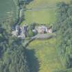 Oblique aerial view of Arbigland House and stable block, looking to the N.