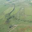 General oblique aerial view of the tracked target and Glennap fort with Chapel Hill in the distance, looking N.