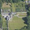 Oblique aerial view of Tongue House and walled garden, looking to the ESE.