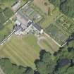 Oblique aerial view of Tongue House and walled garden, looking to the NE.