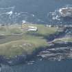 General oblique aerial view of Strathy Point Lighthouse, looking to the W.