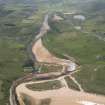 General oblique aerial view of the Halladale River centred on Bighouse country house, looking to the S.