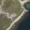 Oblique aerial view of Portnancon and Fishing Station, looking to the N.