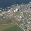 Oblique aerial view of Dounreay and Nuclear Research Facility, looking to the NNW.