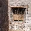 Interior of the west window at ground-floor level in the north gable from a Standing Building Survey, Glamis Mill, Glamis, Angus.