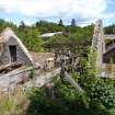 View of the launder and the waste water sluice, from a Standing Building Survey, Glamis Mill, Glamis, Angus.