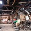 Interior view of the sawmill, from a Standing Building Survey, Glamis Mill, Glamis, Angus.