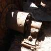 Detail of the waterwheel axle and bearing, from a Standing Building Survey, Glamis Mill, Glamis, Angus.