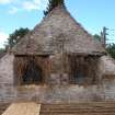 Internal view of the double windows and safe lintels in the north gable viewed from the south, from a Standing Building Survey, Glamis Mill, Glamis, Angus.