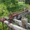 Detail of the sluice mechanism and cluth from a Standing Building Survey, Glamis Mill, Glamis, Angus.