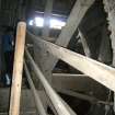 Interior view of waterwheel from a Standing Building Survey, Glamis Mill, Glamis, Angus.