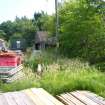 Exterior view showing outbuildings, from a Standing Building Survey, Glamis Mill, Glamis, Angus.