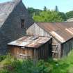 Exterior view of the mill and an out-building, from a Standing Building Survey, Glamis Mill, Glamis, Angus.