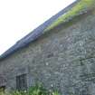 Exterior view of the mill looking to the roof, from a Standing Building Survey, Glamis Mill, Glamis, Angus.