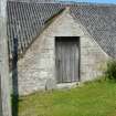 Exterior view of the mill showing a door, from a Standing Building Survey, Glamis Mill, Glamis, Angus.