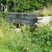 View of exterior sluice, from a Standing Building Survey, Glamis Mill, Glamis, Angus.