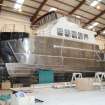 Interior. New boat shed/ Refit Facility at NJ43411 66055. View of boat under construction.