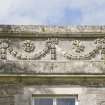 South range. South front. Detail of carved festoons.