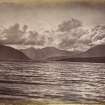 View of landscape.
Titled: 'The Ardgower Mountains from Ballachulish Hotel. 1225 G.W.W.'
PHOTOGRAPH ALBUM No.33: COURTAULD ALBUM.
