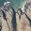 Oblique aerial view of An Dun, Eilean Dubh, Tiree, looking NNW.