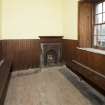 Fourth Floor General view of Observatory showing benches and fireplace.