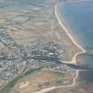 General oblique aerial view of Brora Golf Course, looking NNE.