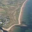 Oblique aerial view of Brora Golf Course, looking N.