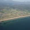 Oblique aerial view of Brora Golf Course, looking NW.