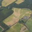 Oblique aerial view of St Ford farmsteading and the cropmarks of the rig, looking SSE.