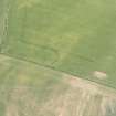 Oblique aerial view of the cropmarks of the settlement and pit alignment at Congalton, looking W.