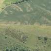 Oblique aerial view of the cropmarks of the forts on Doon Hill, looking SSE.
