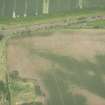 Oblique aerial view of the cropmarks of the enclosure, looking SE.
