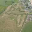 Oblique aerial view centred on Tarbat Golf Course, looking SW.