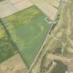 Oblique aerial view of the cropmarks of the rig and enclosures, looking N.