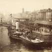 View of paddle steamers at quay.
Titled 'At the Broomielaw, Glasgow, 5066A G.W.W.'
PHOTOGRAPH ALBUM NO.33: COURTAUD ALBUM.