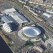 Oblique aerial view of The Hydro and Scottish Exibition and Conference Centre, looking to the NW.