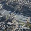 Oblique aerial view of Waverley Station and Balmoral Hotel, looking to the SSE.