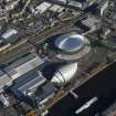 Oblique aerial view of The Hydro and Scottish Exibition and Conference Centre, looking to the NE.